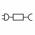 Symbol + tekst: Må kun anvendes med en 5 V / 1 A DC-oplader.